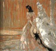Louis Lcart Walking at dusk oil painting artist